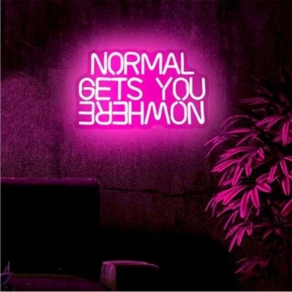 NORMAL GETS YOU NOWHERE Red Neon Light LED Wall Indoor Outdoor Room Cute Decor - Picture 4 of 5